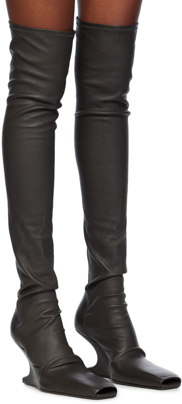 Tøj Rick Owens Rick Owens Porterville Cantilever Tall Boots Grå | RP02D3807 LS, 3