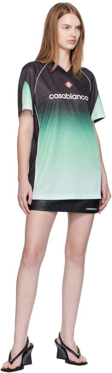 T-shirt Casablanca Casablanca Gradient Monogram Jacquard Football T-shirt Grøn | U-WPF25-JTP-375-01, 3