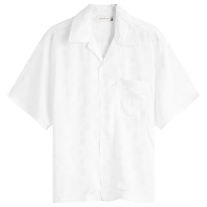 Skjorte Honor The Gift Poka Dot Vacation Shirt Hvid | HTG250230-WHT