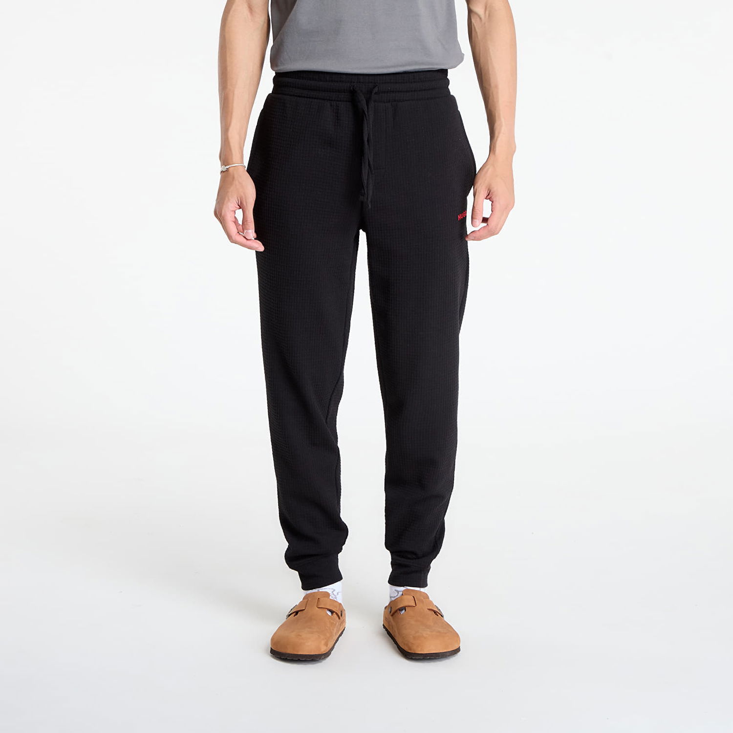 Joggingbukser BOSS Hugo Boss Austin Waffle Lounge Pants Sort | 50532012-001, 0
