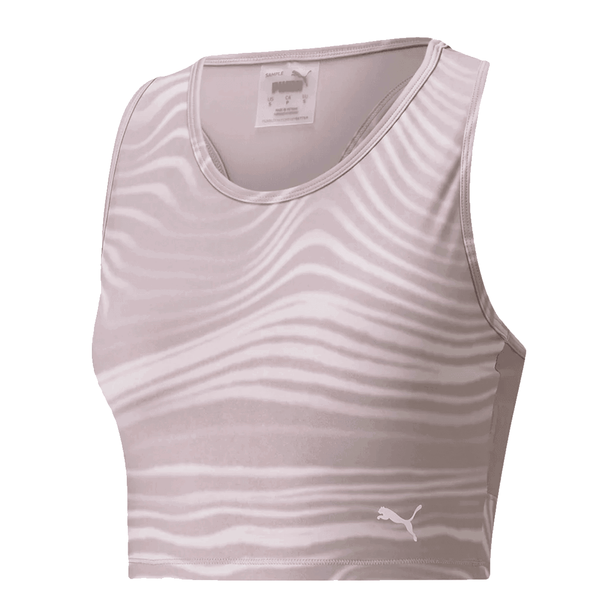Crop top Puma STUDIO Wavy Print Crop Tank Lyserød | 521561-18, 0