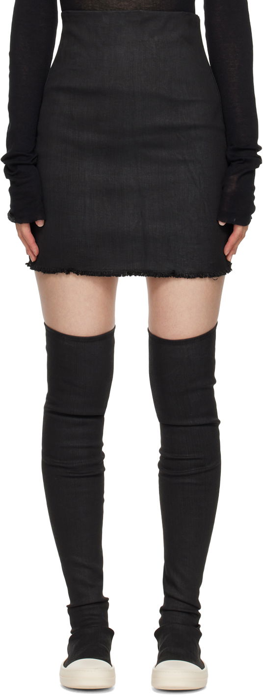 Nederdel Rick Owens Owens Dirt Denim Mini Skirt Sort | DS02D2346 SBW