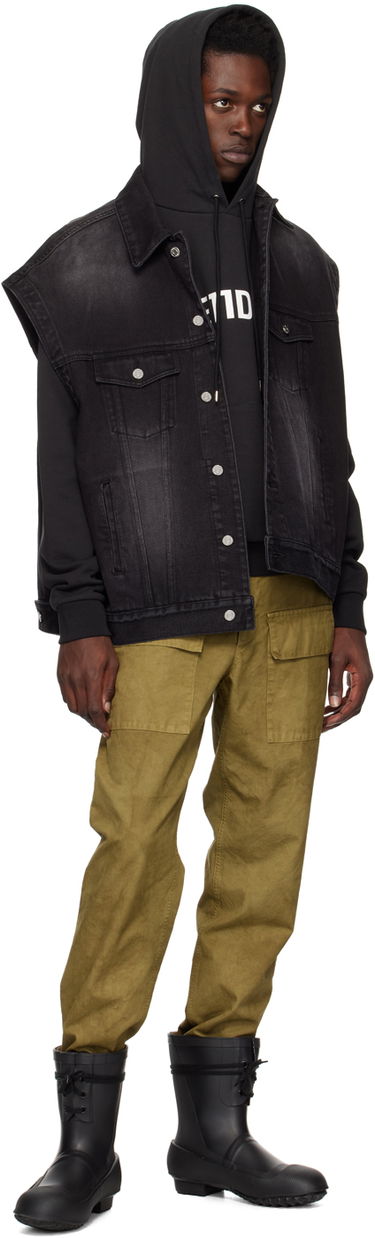 Vest We11done We11done Oversized Trucker Denim Vest Sort | WD-DV3-22-385-U-BK, 3