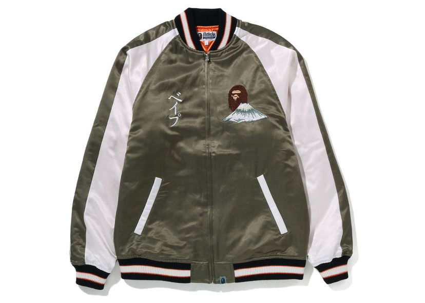 Jakke BAPE BAPE Bape Souvenir Jacket Olive Drab Grøn | 1I80-141-010