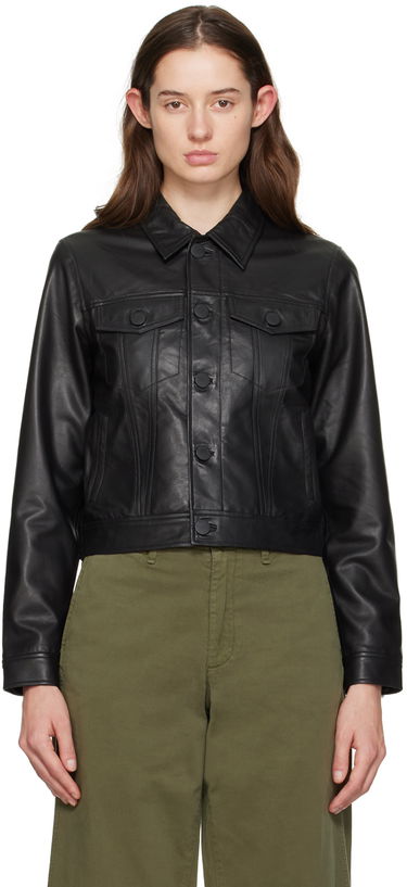Jakke rag & bone rag & bone Debbie Leather Jacket Sort | WAW23H20161816, 0