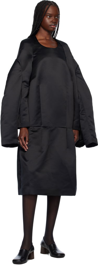 Kjole Comme des Garçons Comme des Garçons Satin Midi Dress Sort | GO-O001-051-1, 3