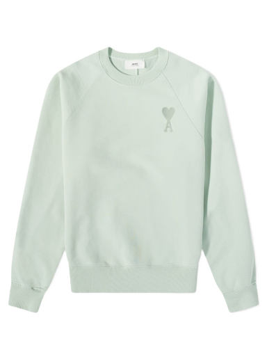 Sweatshirt AMI Tonal Heart Crew Sweat Grøn | USW002-747441