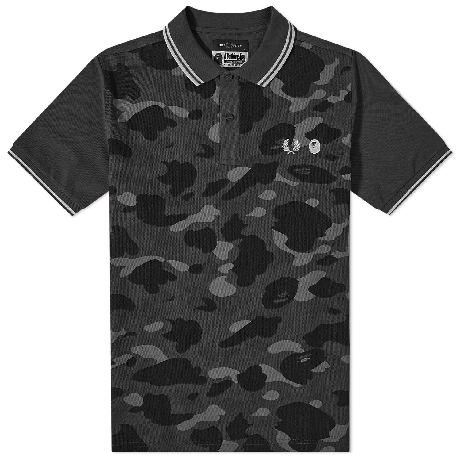 Polo skjorte Fred Perry x BAPE Camo Polo Shirt Sort | SM5141-102, 0
