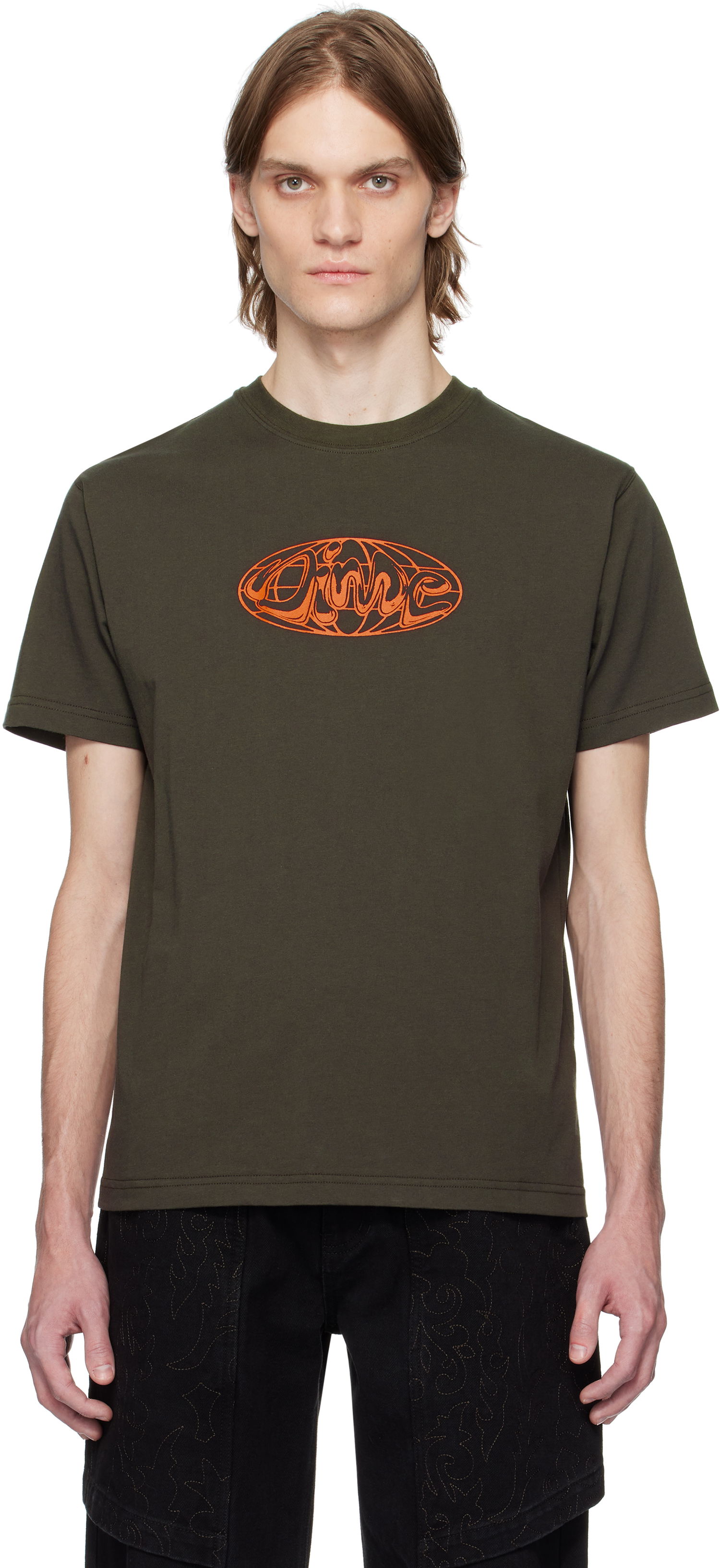 T-shirt Dime Dime Globe T-Shirt Grøn | DIMESP2561BLK, 0