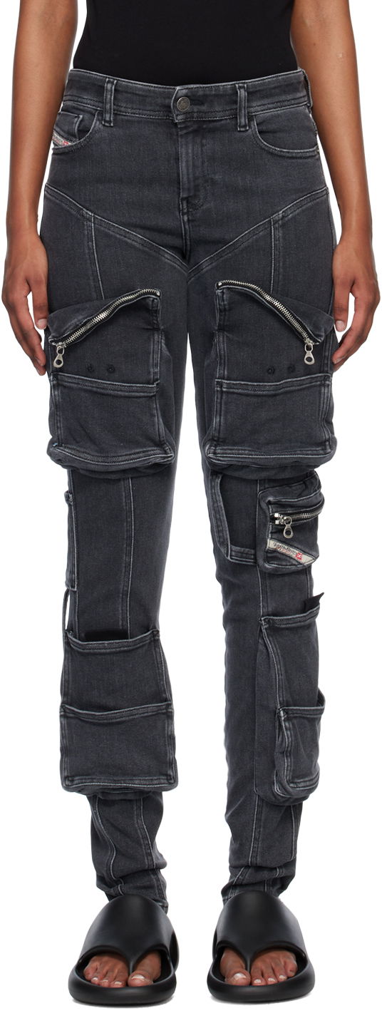 Jeans Diesel 1984 Slandy-High 09f27 Jeans Sort | A10600 09F27, 0