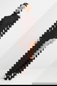 Leg Cut-Out Rib Gown Maxi