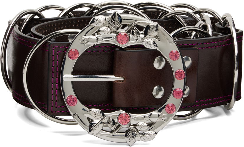Bælter Chopova Lowena Chopova Lowena Ring Belt with Floral Gemstone Buckle Flerfarvet | 6716