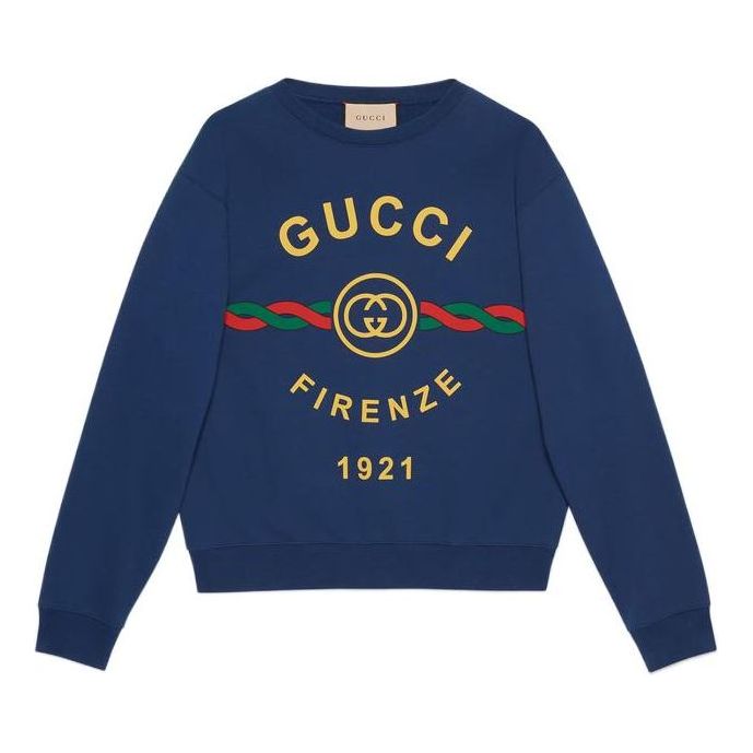 Sweatshirt Gucci Firenze 1921 Cotton Sweatshirt Blå | 626990-XJD7O-4409, 0