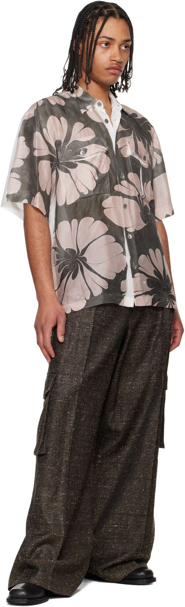 Skjorte Dries Van Noten Dries Van Noten Dessin Print Shirt Grå | 251-020724-1197, 3