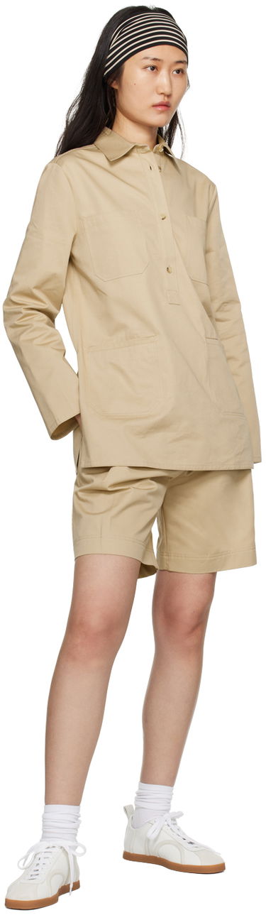 Skjorte TOTEME Long Sleeve Utility Top Beige | 233-5060-264, 3