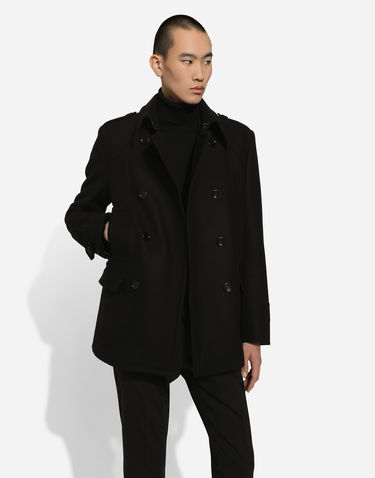 Frakker Dolce & Gabbana Dolce & Gabbana Double-breasted Wool-blend Pea Coat Sort | G046UTHUMT8N0000, 3