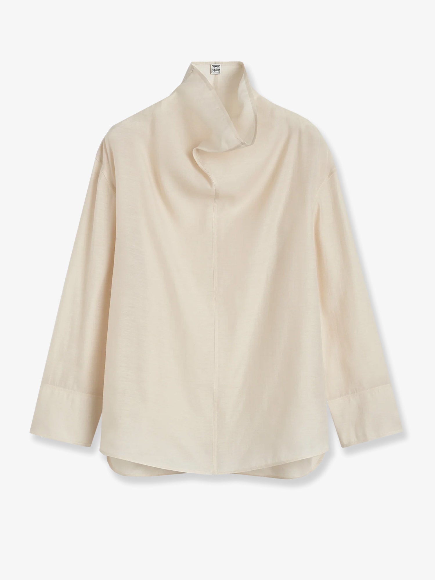 Skjorte TOTEME Draped Neck Blouse Beige | 244WRT0371FB0265116, 0