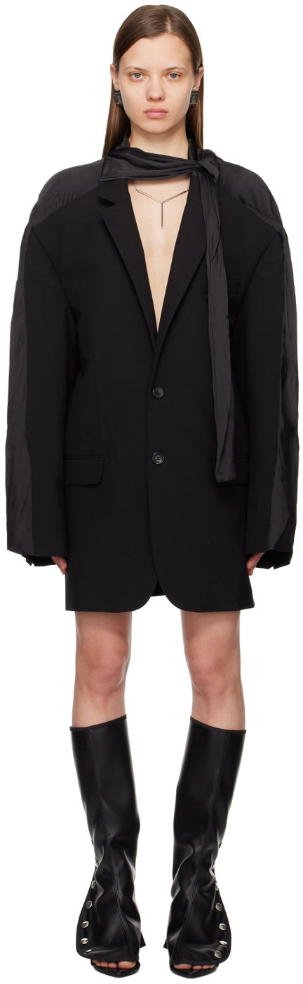 Bomberjakke Y/PROJECT Scarf Blazer Sort | 201BL003