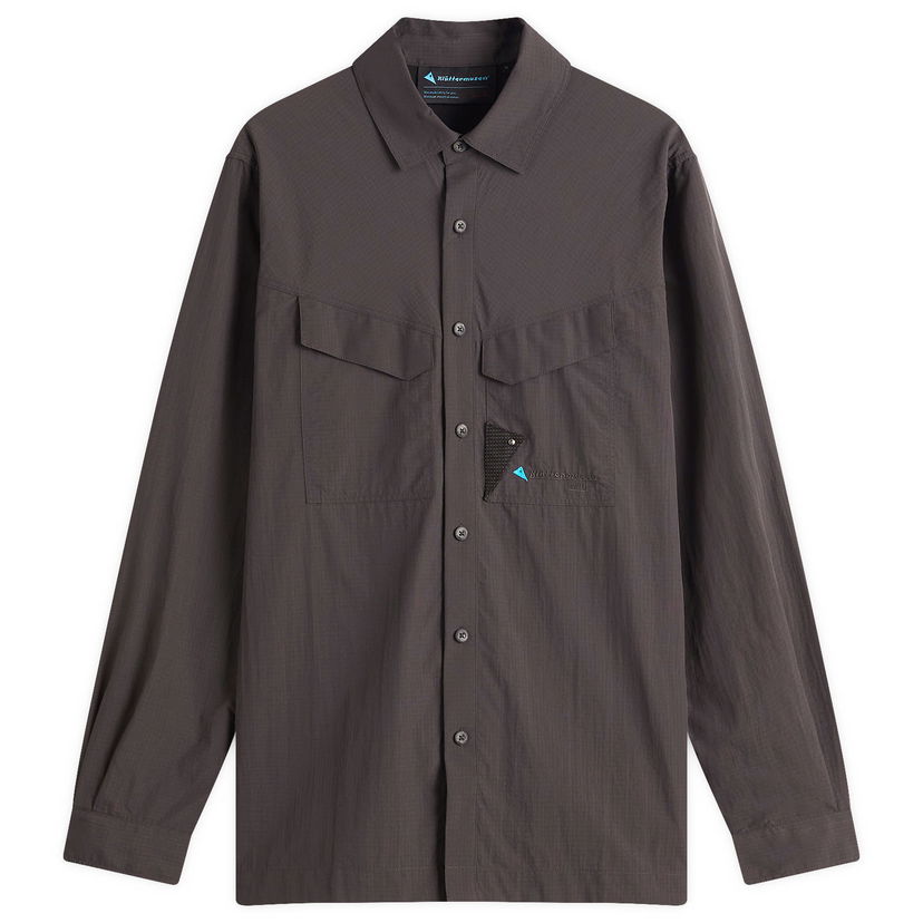 Skjorte Klättermusen Men's Syn Long Sleeve Shirt, Size Large Grå | 10371-961
