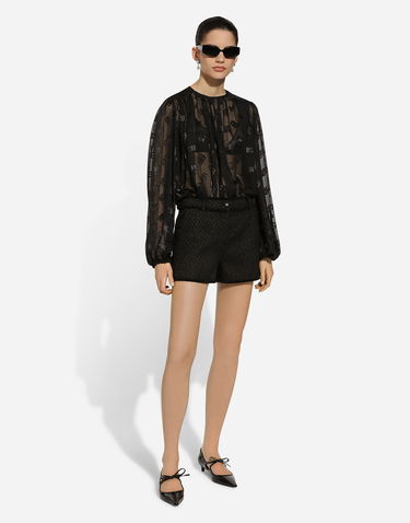 Shorts Dolce & Gabbana Black Tweed Shorts Sort | FTC2PTHUMUAN0000, 1
