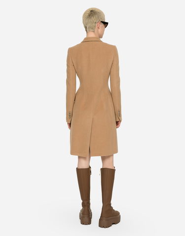 Trenchcoat Dolce & Gabbana Single-breasted Wool Coat Beige | F0Q41TFU2L4M0179, 2
