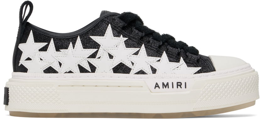 Skopleje AMIRI AMIRI Glitter Stars Court Low Sort | AWFOSR1106