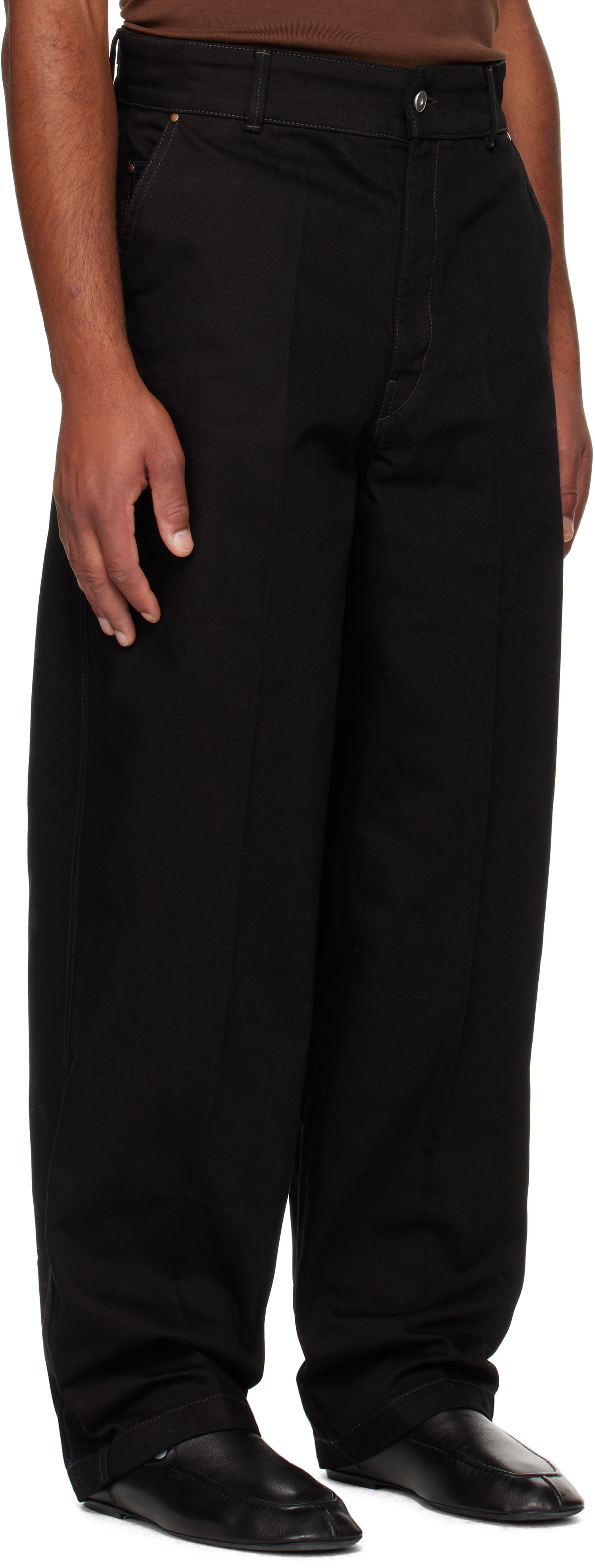 Jeans LEMAIRE LEMAIRE Maxi Barrel Workwear Jeans Sort | PA1261 LD1055, 1