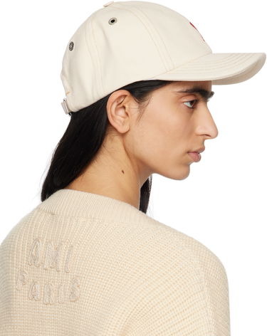 Kasket AMI AMI Paris Ami de Coeur Embroidered Cotton Baseball Cap Beige | UCP116.DE0039, 2