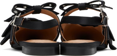 Tøj GANNI GANNI Big Bow Slingback Flats Sort | S2859, 1