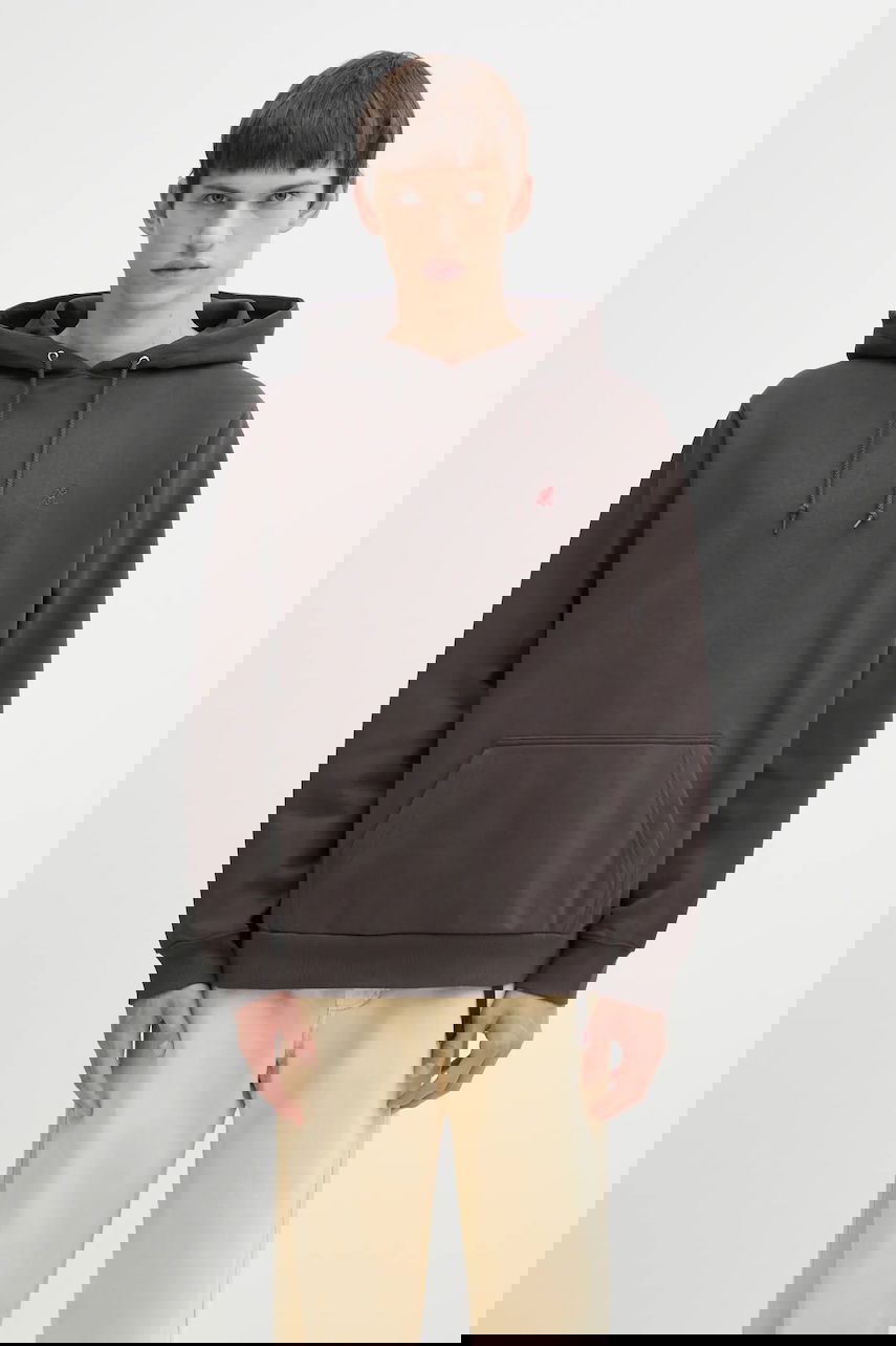 Sweatshirt GRAMICCI One Point Melange Hoodie Grå | G309.FT, 0