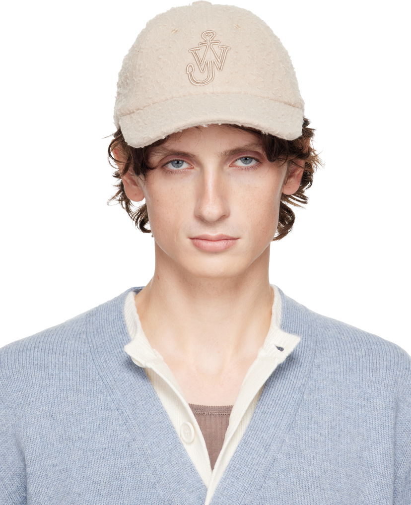 Kasket JW Anderson JW Anderson Fleece Embroidered Logo Baseball Cap Blå | AC0409-FA0468
