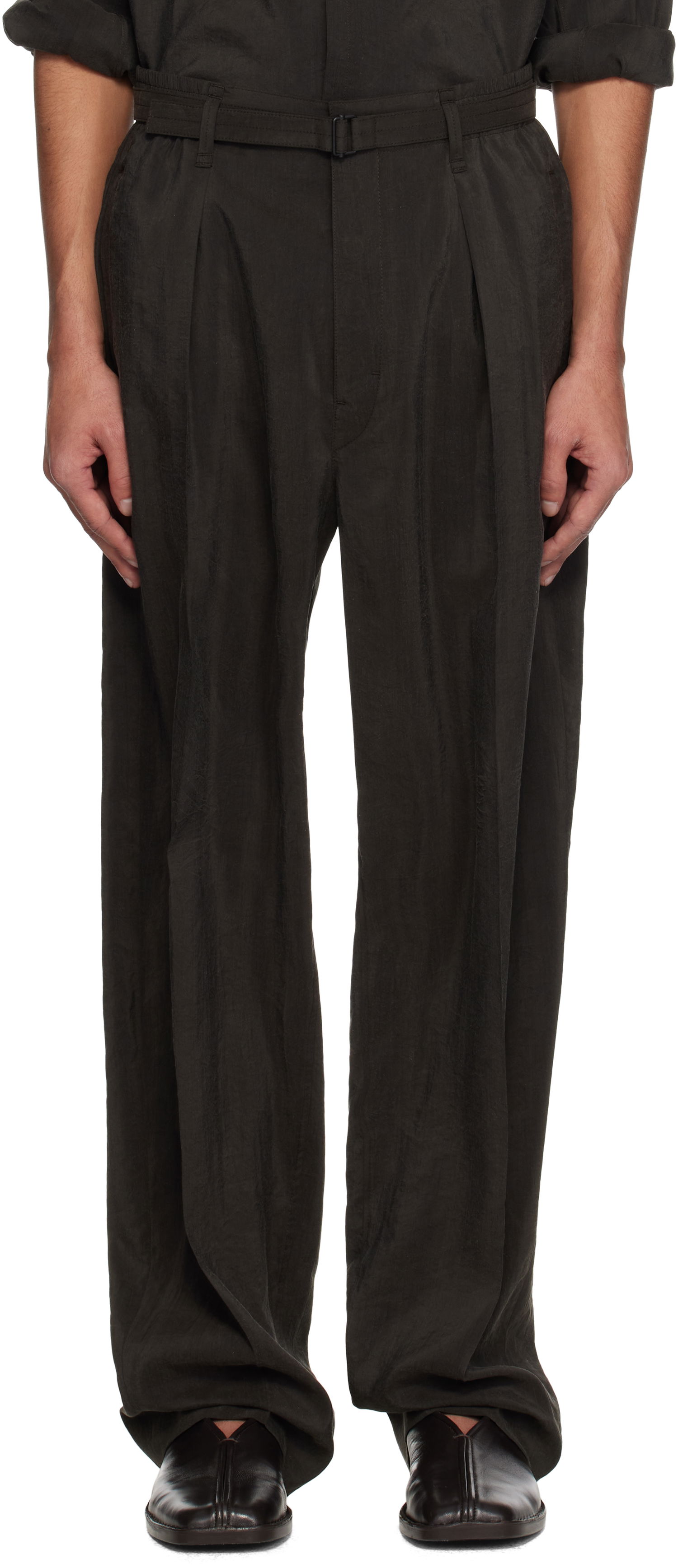 Bukser LEMAIRE Lemaire Belted Relaxed Trousers Sort | PA1196 LF1308, 0
