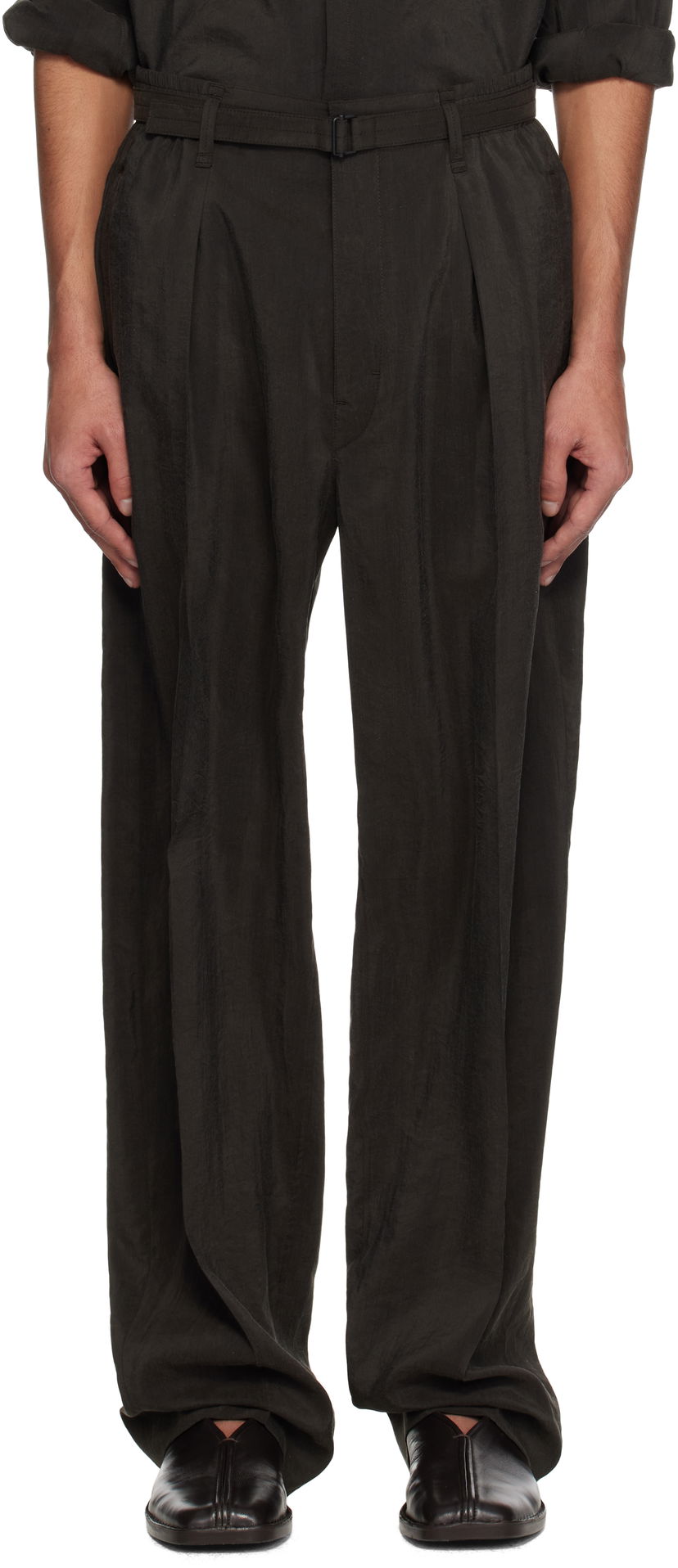 Bukser LEMAIRE Lemaire Belted Relaxed Trousers Sort | PA1196 LF1308