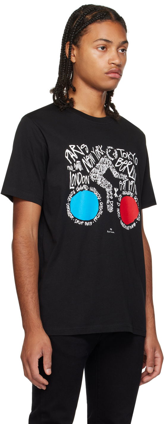T-shirt Paul Smith Paul Smith Cyclist Graphic T-Shirt Sort | M2R-011R-LP4055-79, 1