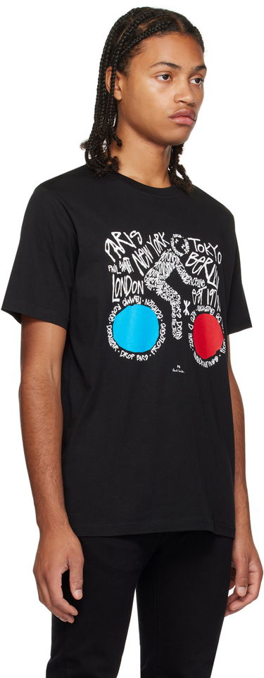 T-shirt Paul Smith Paul Smith Cyclist Graphic T-Shirt Sort | M2R-011R-LP4055-79, 1
