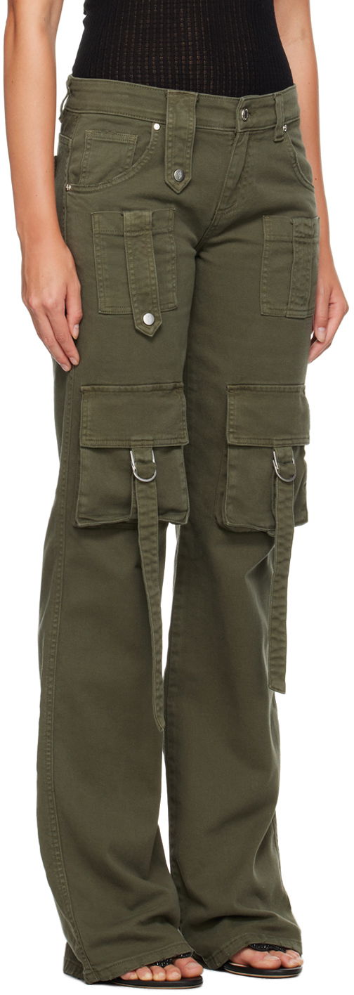 Cargo bukser Blumarine Cinch Strap Cargo Pants Grøn | A322J104A, 1