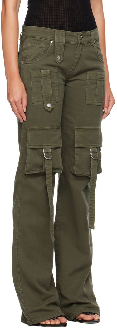 Cargo bukser Blumarine Cinch Strap Cargo Pants Grøn | A322J104A, 1