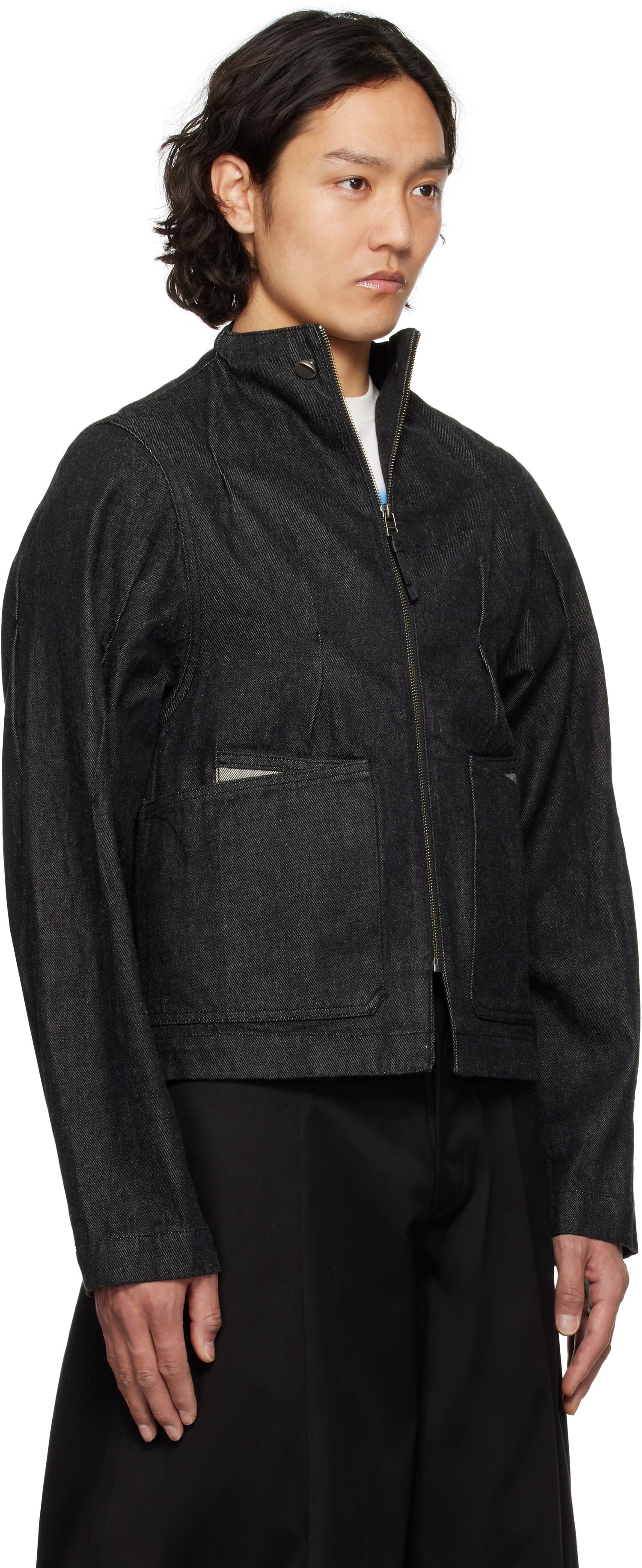 Jakke ADER ERROR ADER error Pintuck Denim Jacket Sort | BO01SSJK0108BK, 1