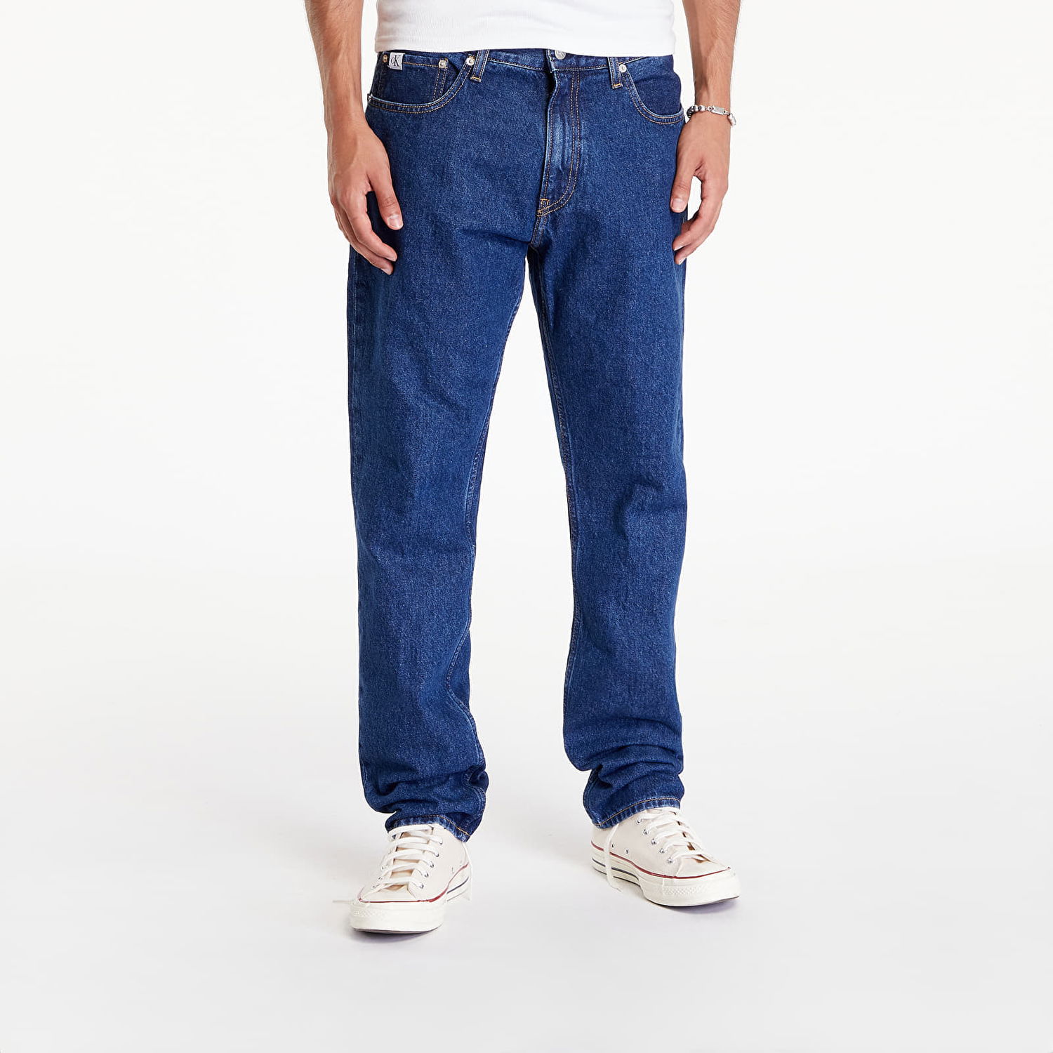 Jeans CALVIN KLEIN Authentic Straight Jeans Denim Dark Mørkeblå | J30J325891 1BJ, 0