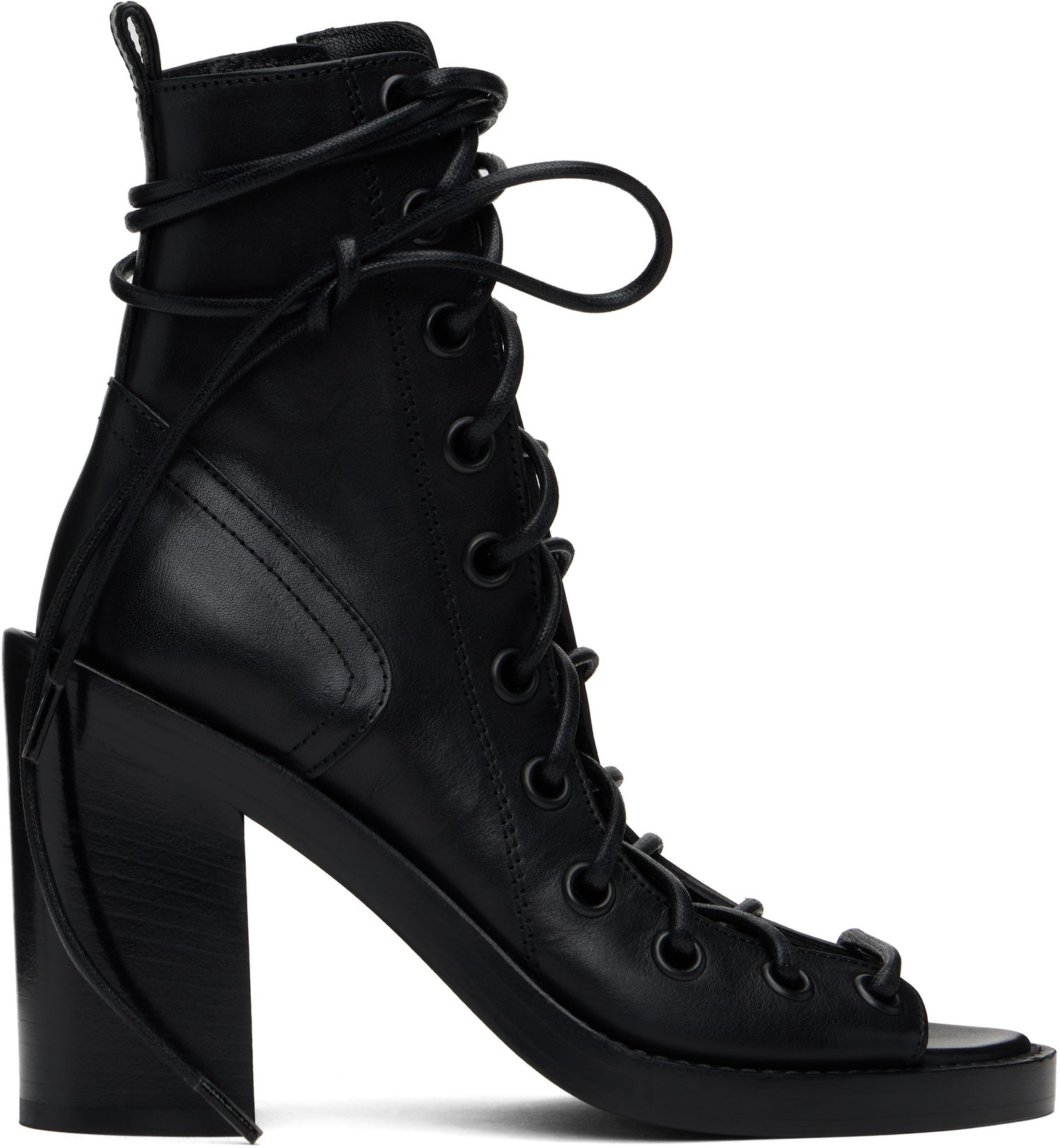 Tøj Ann Demeulemeester Ann Demeulemeester Bernardina Lace-Up Heeled Sandals Sort | CO00-W-S06-LT160-099, 0