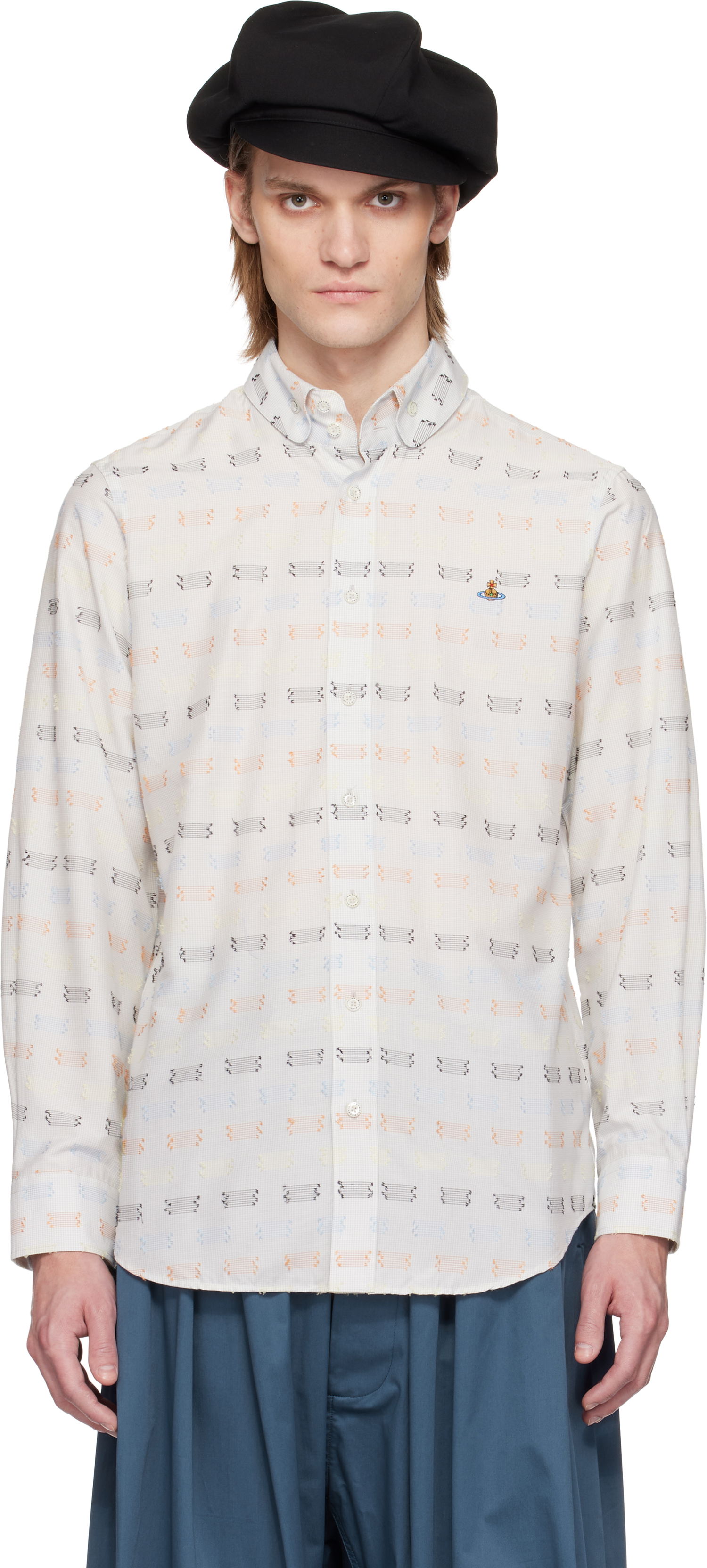 Skjorte Vivienne Westwood Vivienne Westwood Krall Two Button Shirt Hvid | 24010005-W012W-, 0