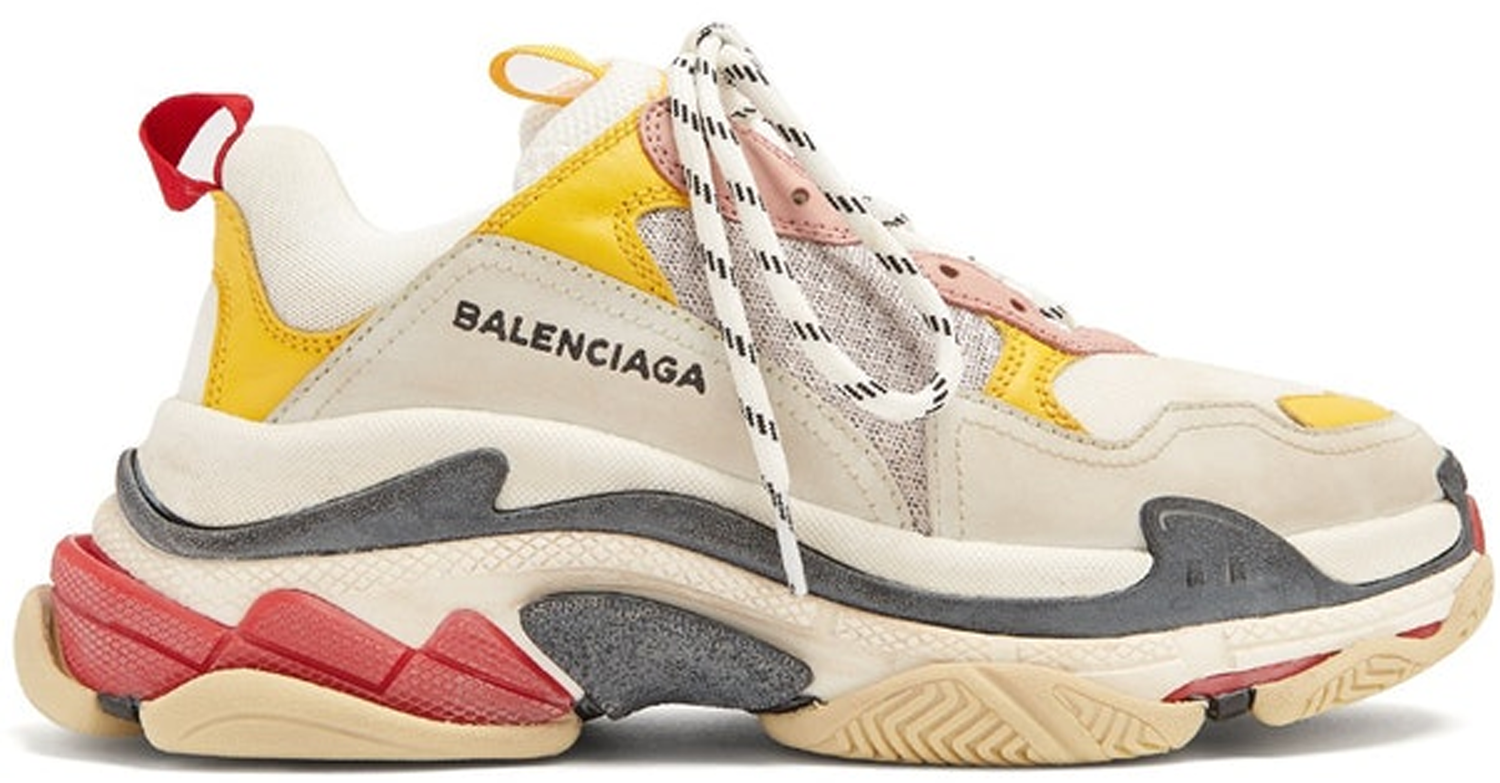 Sneakers og sko Balenciaga Triple S Cream Yellow Red W Beige | 524038W09O59035, 0