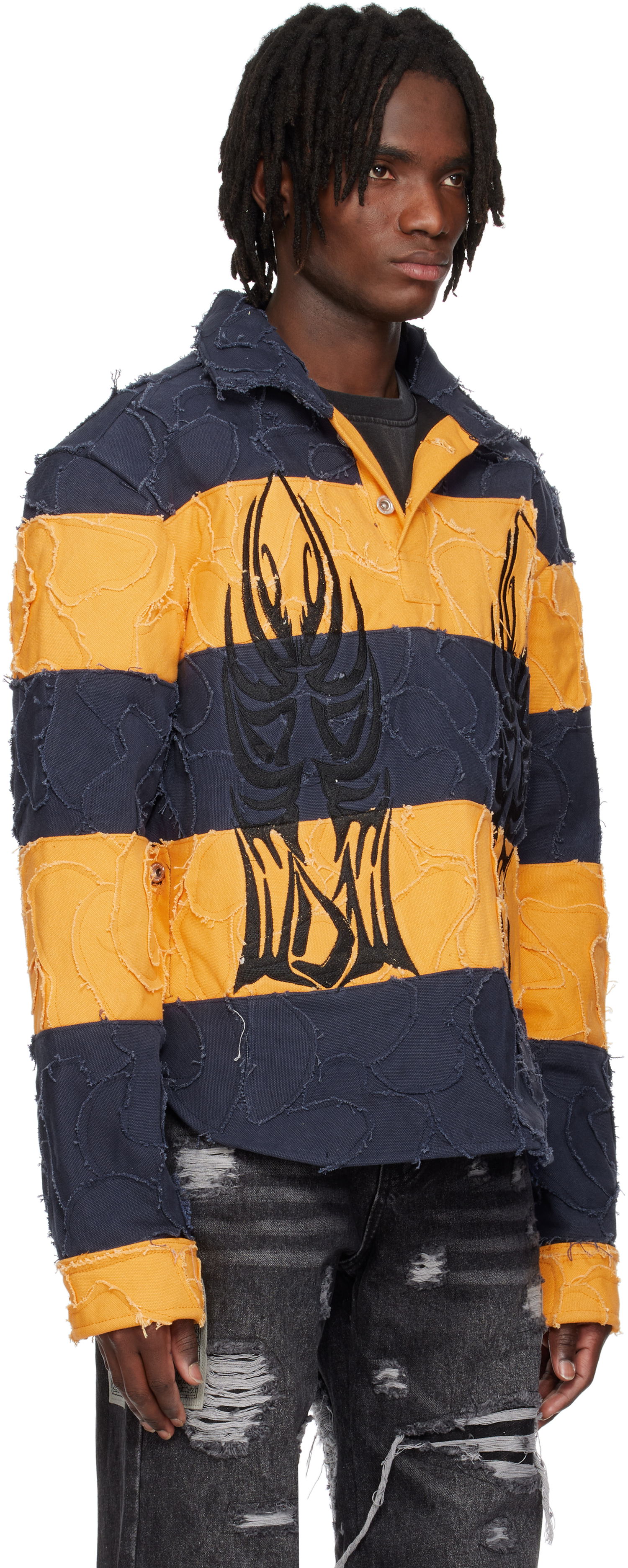 Polo skjorte Who Decides War Who Decides War Winged Rugby Polo Mørkeblå | 1110590010SS25, 1