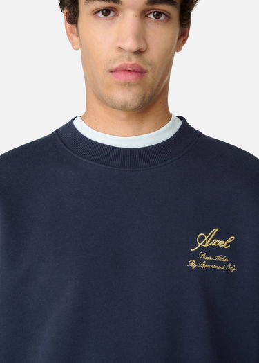 Sweatshirt AXEL ARIGATO Navy Blue Embroidered Sweatshirt Blå | A3000002, 5