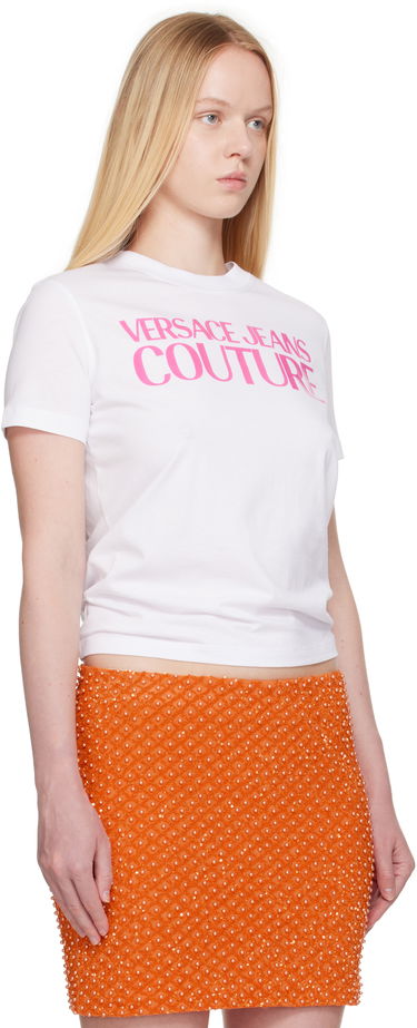 T-shirt Versace Versace Jeans Couture Screen-Printed T-Shirt Sort | E78HAHE05_ECJ00E, 4