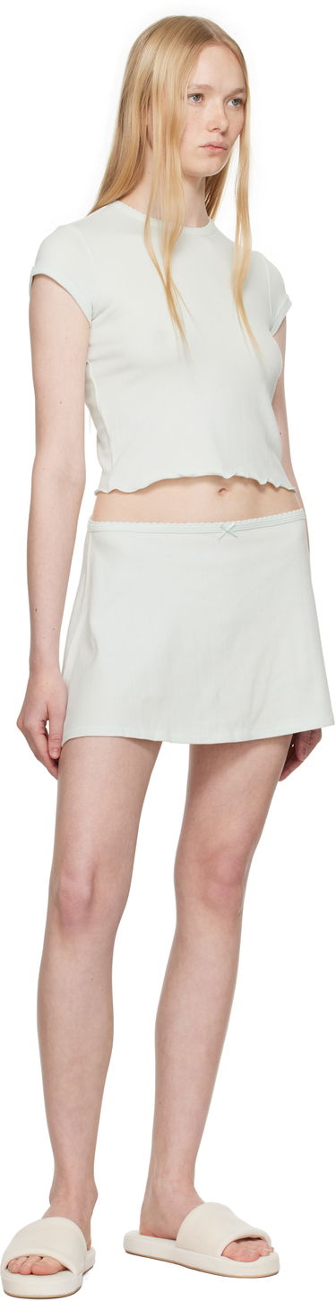 Nederdel SKIMS SKIMS Drop Needle Pointelle Baby Tee Grøn | ST-STT-8463, 3