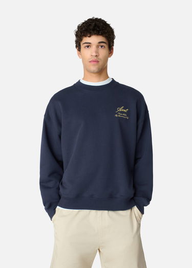 Sweatshirt AXEL ARIGATO Navy Blue Embroidered Sweatshirt Blå | A3000002, 2