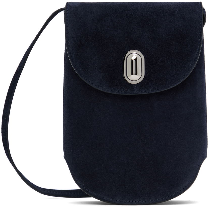 Skuldertaske Savette Tondo Pouch Mørkeblå | H-016-03-03