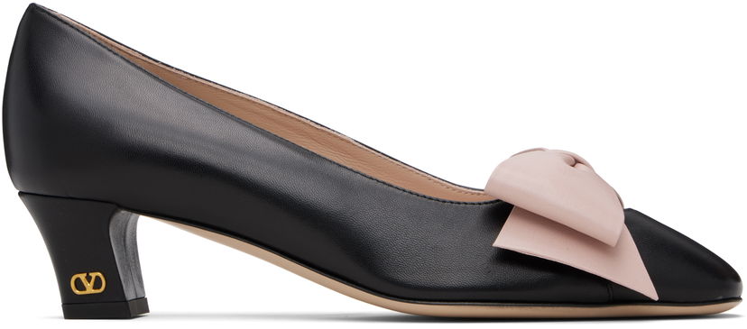 Smykker Valentino Valentino Garavani Bow Leather Heels Sort | 7W2S0LB5DDT