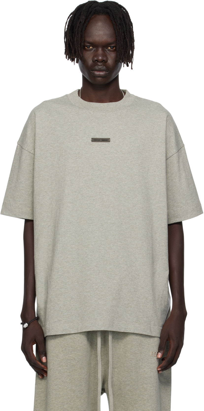 T-shirt Fear of God Fear of God ESSENTIALS Classic Fit T-shirt Grå | 125SP254195F